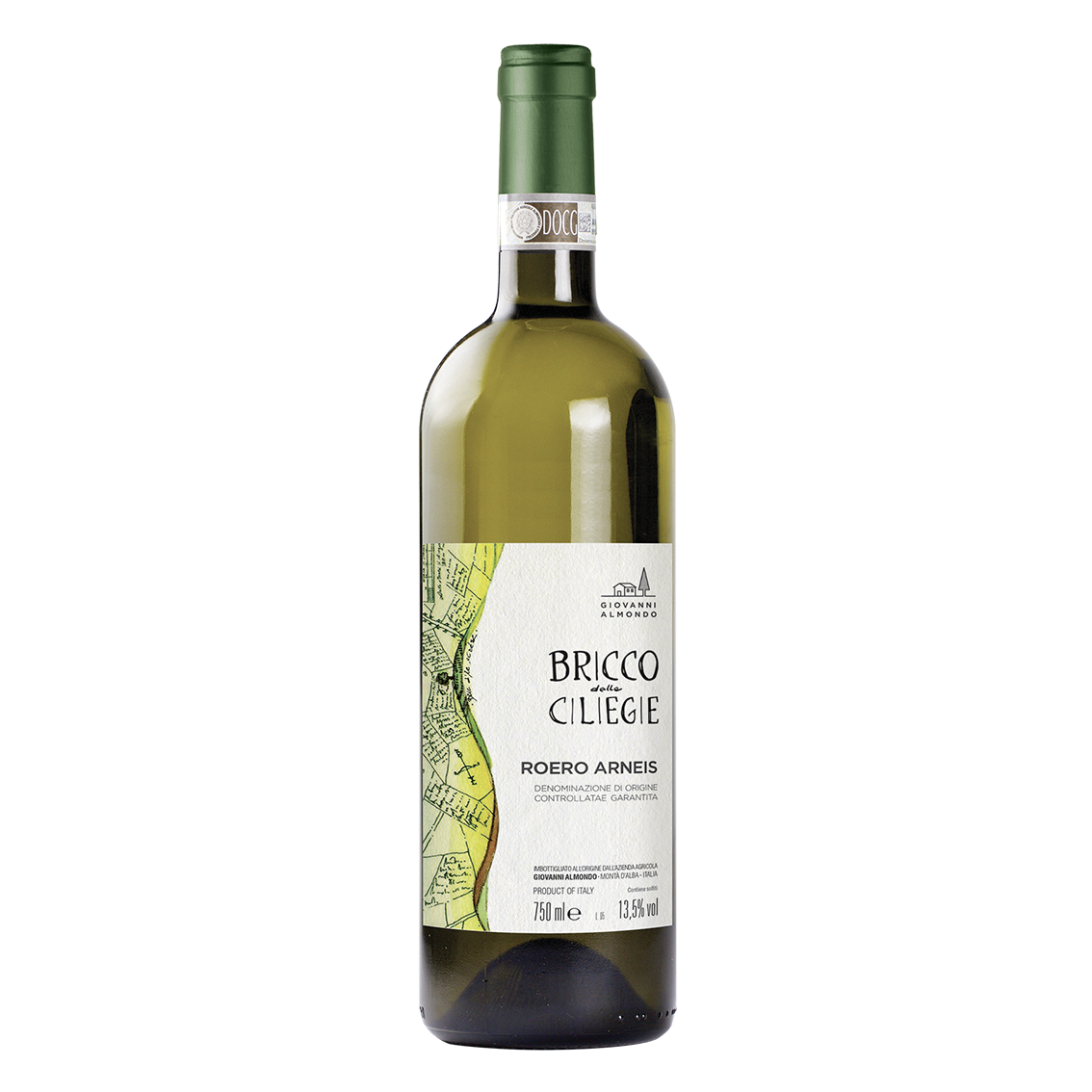 Giovanni Almondo Bricco delle Ciliegie Arneis 2023  Front Bottle Shot