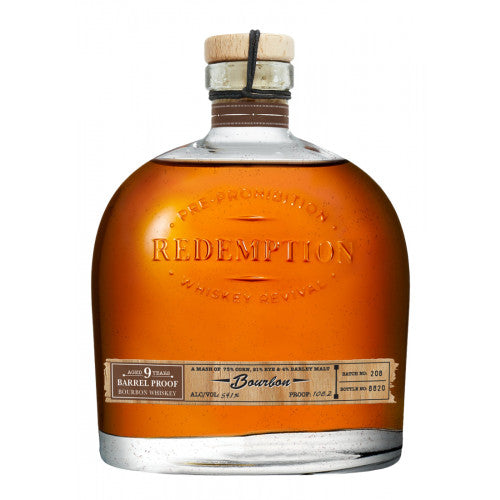 Redemption 9 Year Old Barrel Proof Straight Bourbon Whiskey