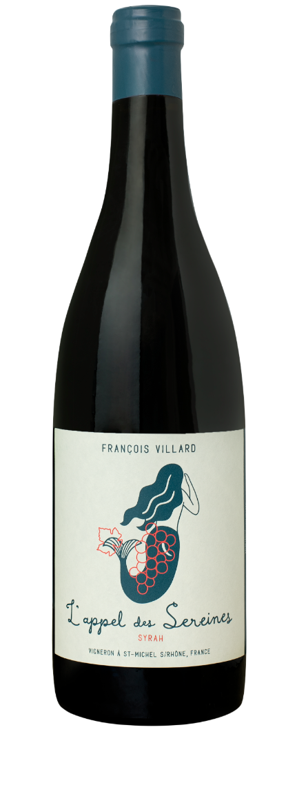 Francois Villard L'Appel des Sereines Syrah 2020  Front Bottle Shot