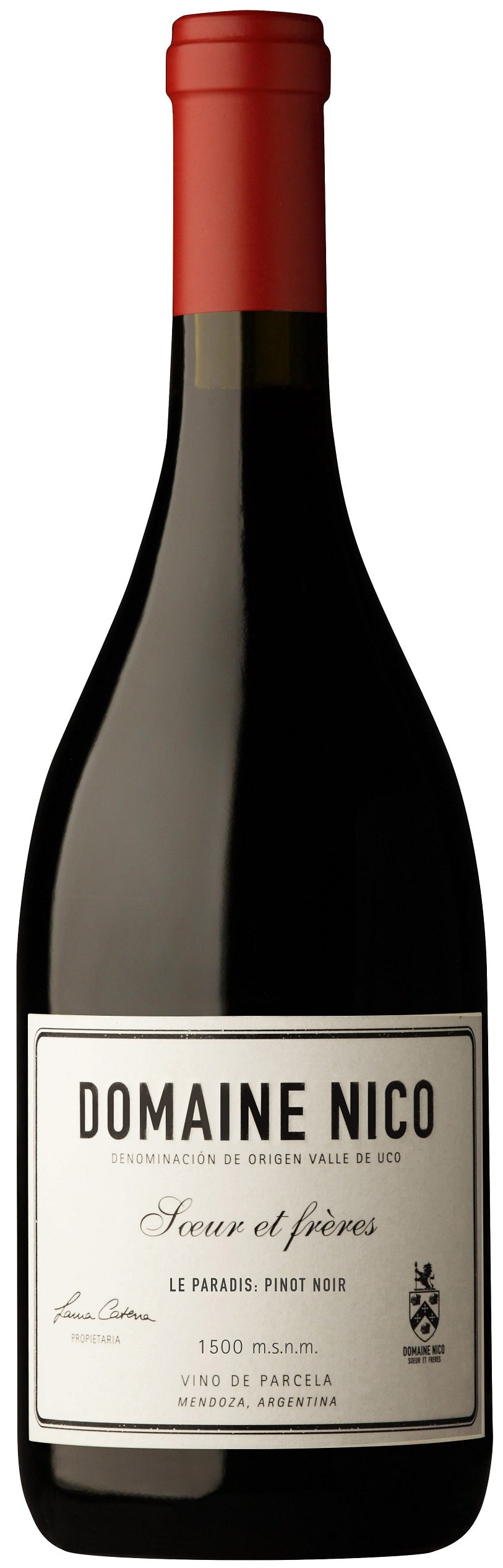 Domaine Nico Le Paradis Pinot Noir 2016  Front Bottle Shot