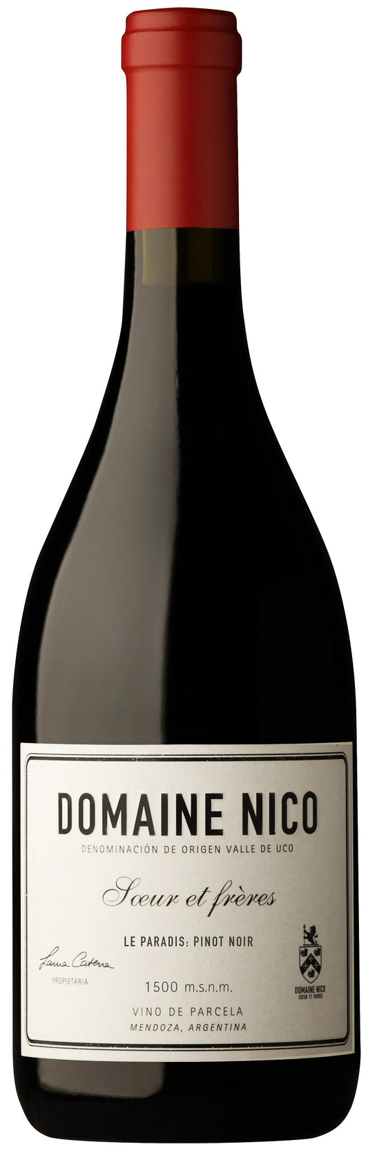 Domaine Nico Le Paradis Pinot Noir 2016  Front Bottle Shot