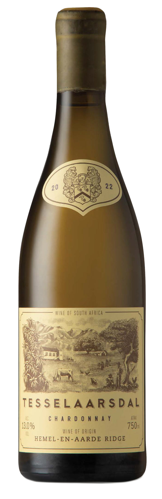 Tesselaarsdal Chardonnay 2022  Front Bottle Shot