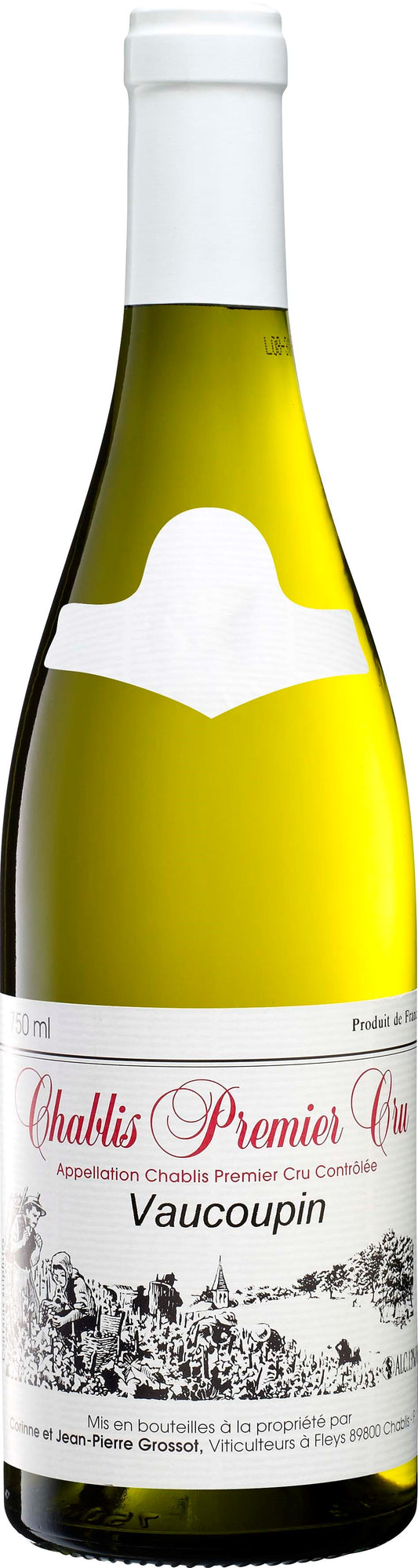 Grossot Chablis Vaucoupin Premier Cru 2020  Front Bottle Shot