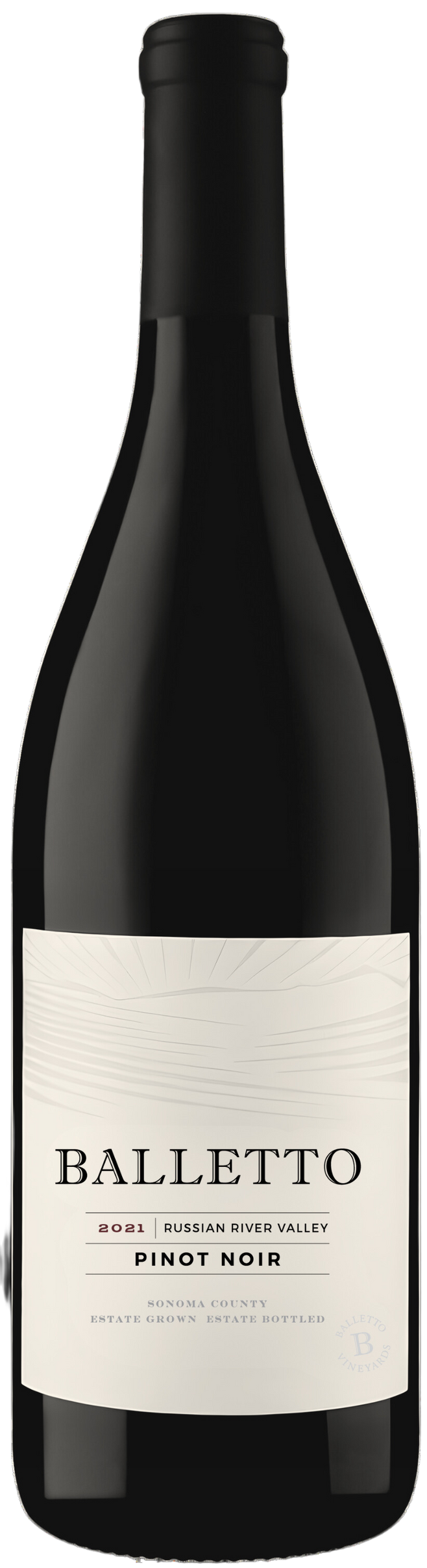 Balletto Winery Russian River Valley Estate Pinot Noir 2021  Front Bottle Shot