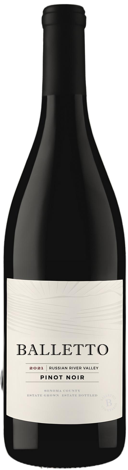 Balletto Winery Russian River Valley Estate Pinot Noir 2021  Front Bottle Shot
