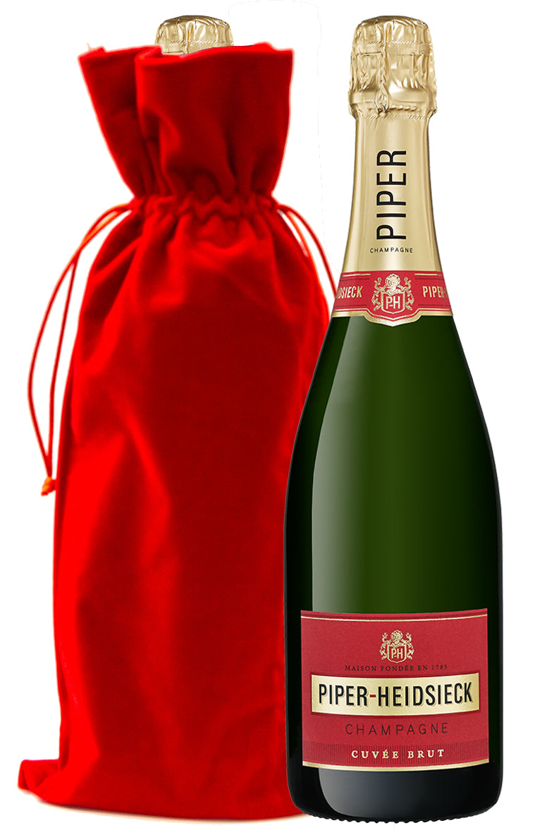 Piper-Heidsieck Cuvee Brut with Red Velvet Gift Bag