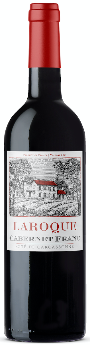 Domaine Laroque Cite de Carcassonne Cabernet Franc 2021  Front Bottle Shot