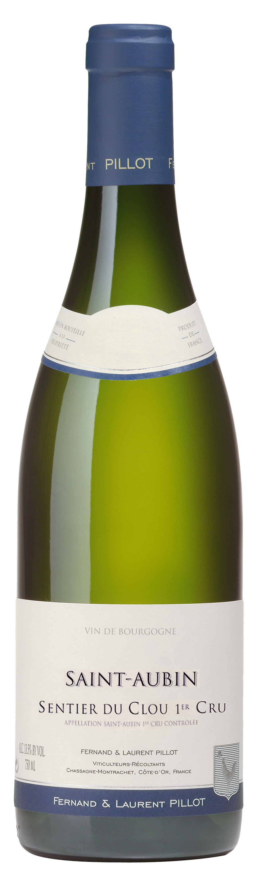 Domaine Fernand & Laurent Pillot St-Aubin Sentier du Clou Premier Cru 2021  Front Bottle Shot