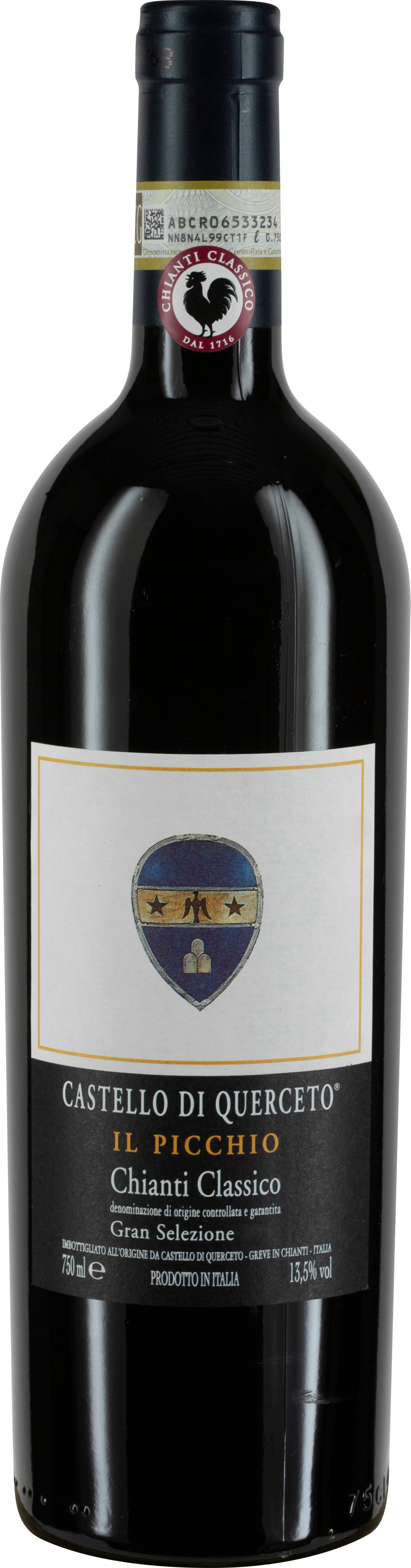 Castello di Querceto Il Picchio Chianti Classico Gran Selezione 2018  Front Bottle Shot
