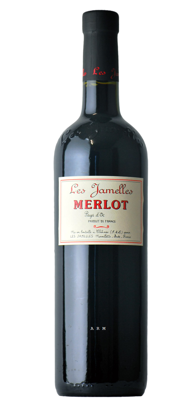 Les Jamelles Merlot 2020  Front Bottle Shot
