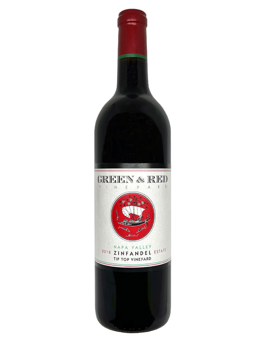 Green & Red Tip Top Vineyard Zinfandel 2018  Front Bottle Shot