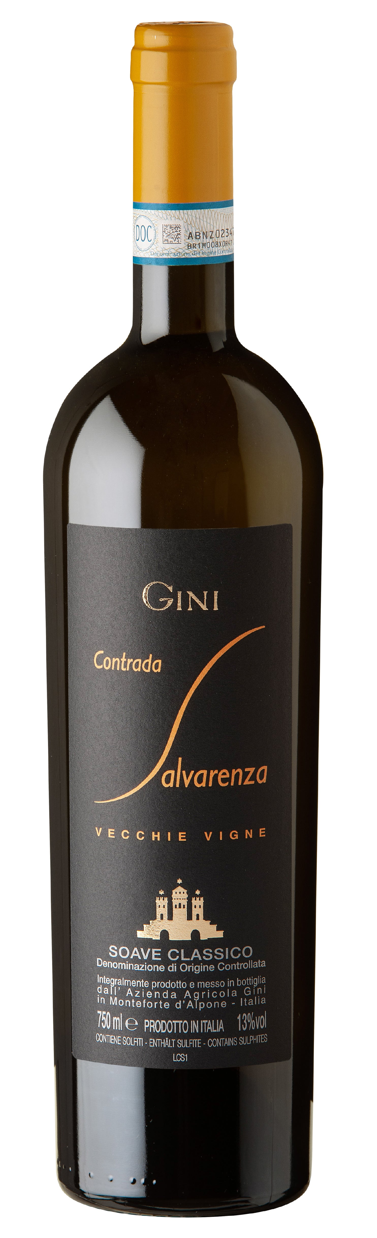 Gini Soave Classico Contrada Salvarenza Vecchie Vigne 2021  Front Bottle Shot