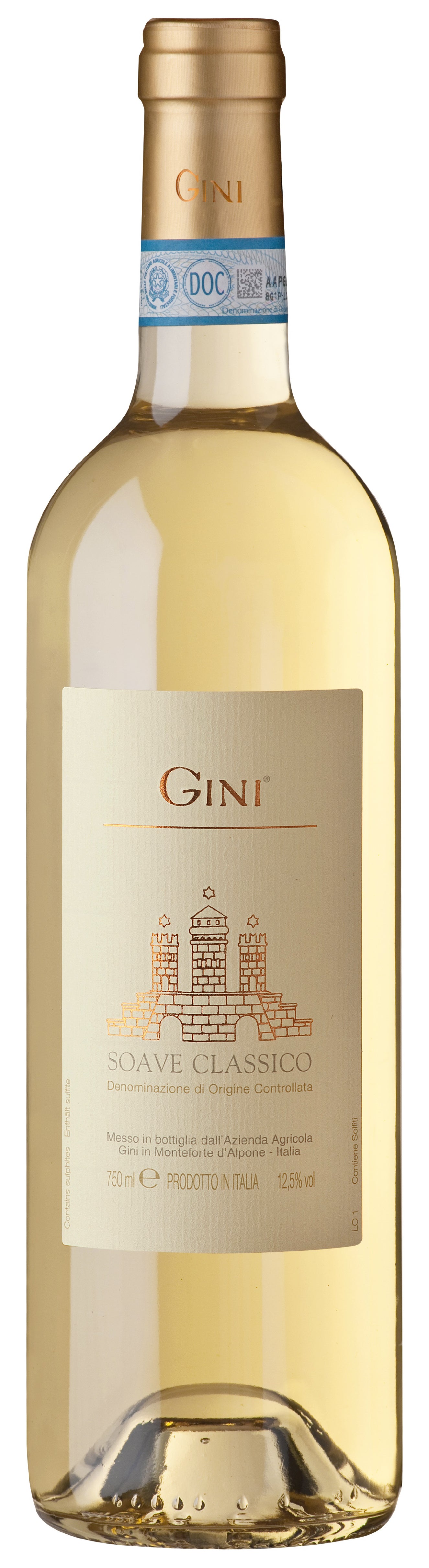 Gini Soave Classico 2023  Front Bottle Shot