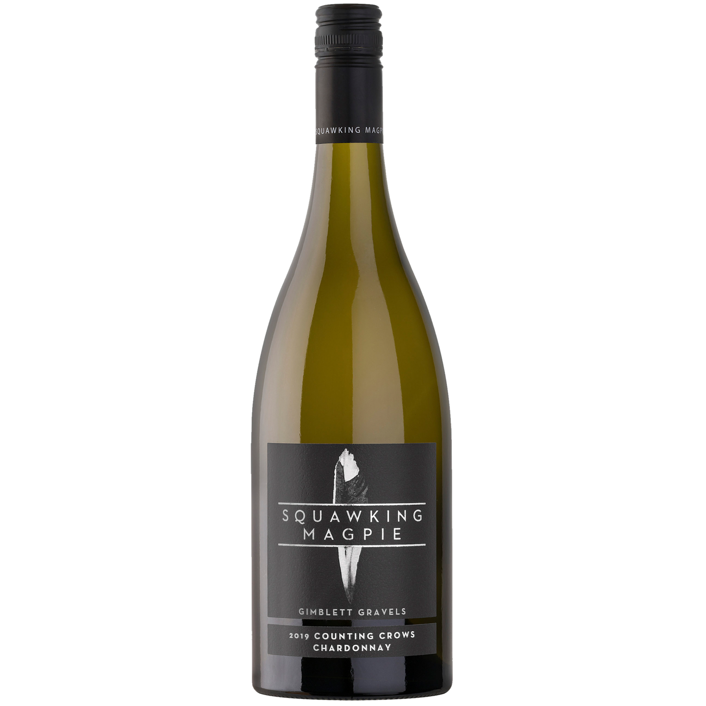 Squawking Magpie Counting Crows Chardonnay 2019  Front Bottle Shot