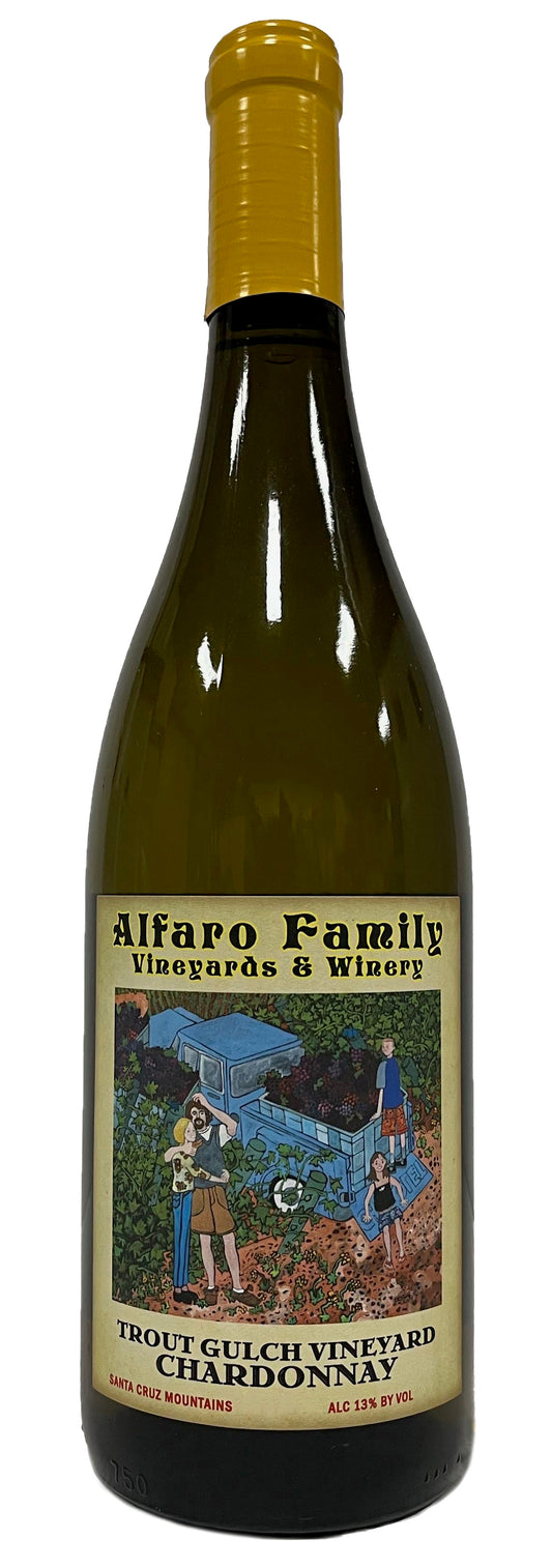 Alfaro Family Trout Gulch Vineyard Chardonnay 2022  Front Bottle Shot