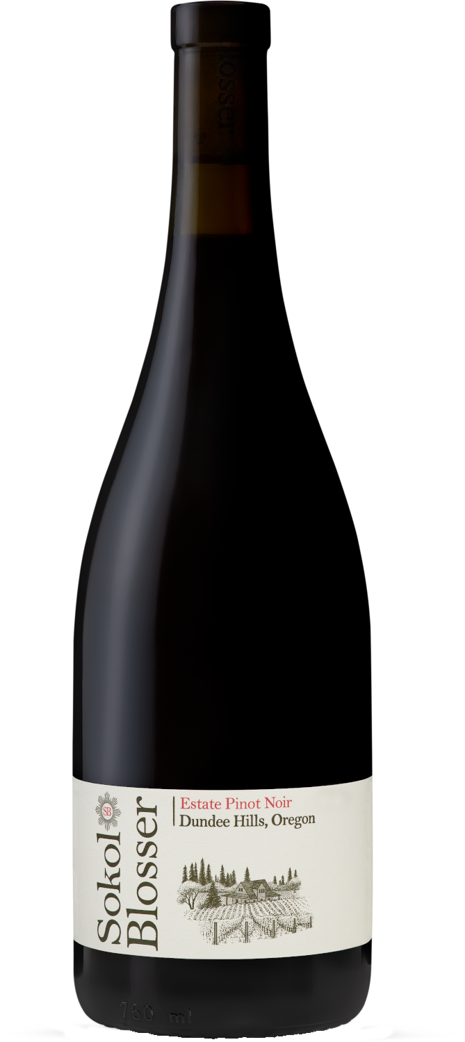 Sokol Blosser Dundee Hills Estate Pinot Noir 2021  Front Bottle Shot