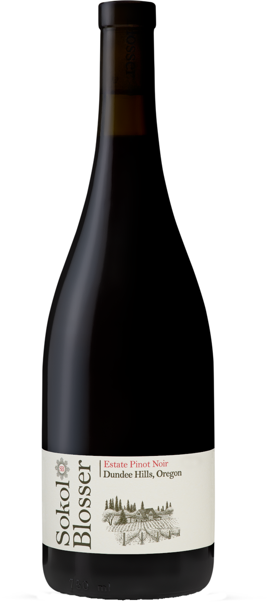 Sokol Blosser Dundee Hills Estate Pinot Noir 2021  Front Bottle Shot
