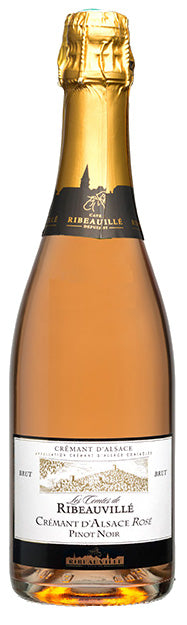 Cave de Ribeauville Cremant d'Alsace Brut Rose Le Comte  Front Bottle Shot