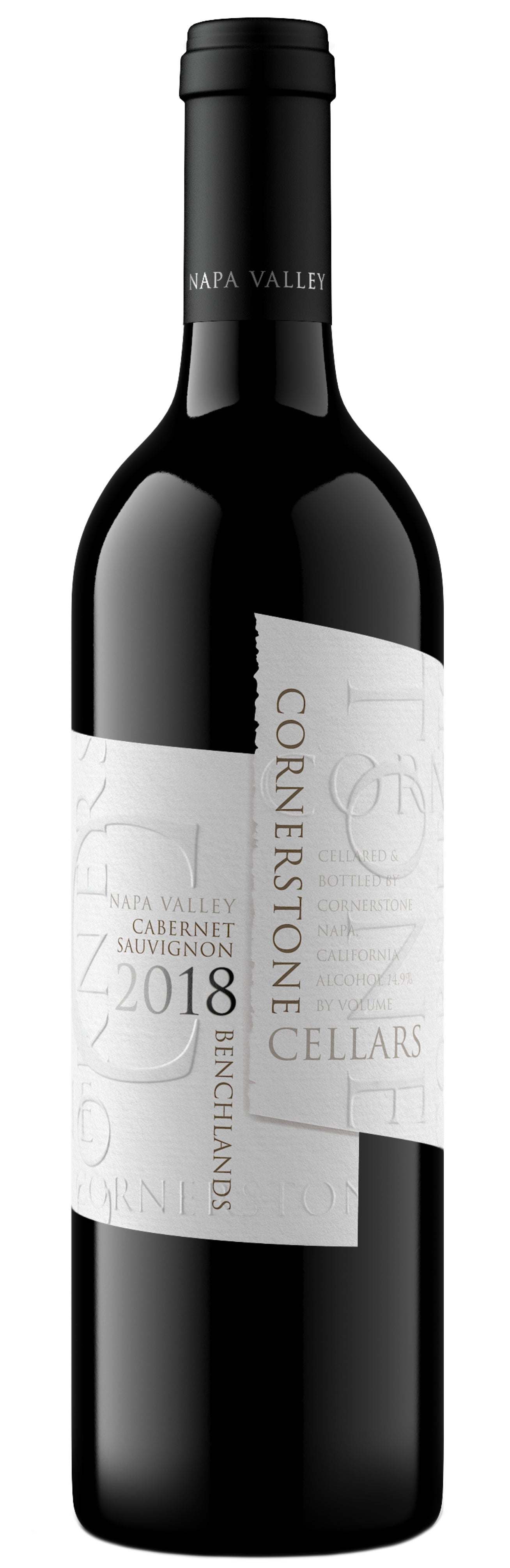 Cornerstone Cellars Benchlands Cabernet Sauvignon 2018  Front Bottle Shot