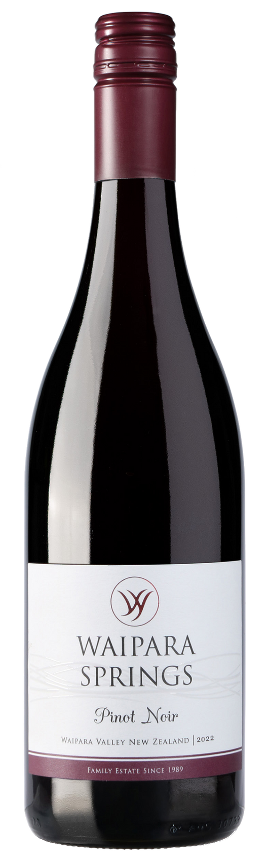 Waipara Springs Pinot Noir 2022  Front Bottle Shot