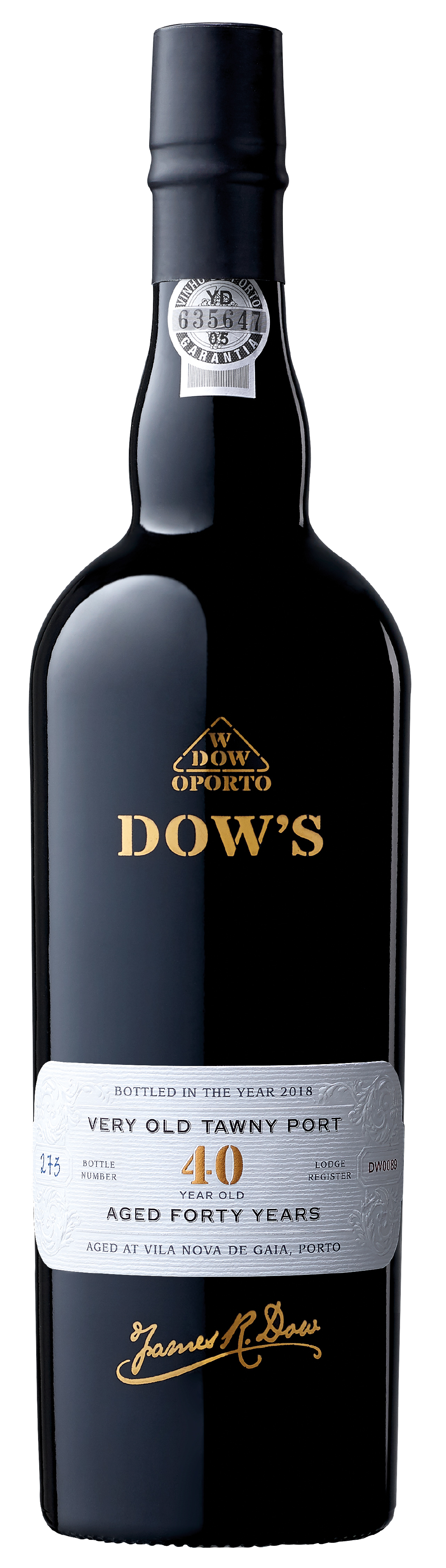 Dow's 40 Year Old Tawny Port  Front Bottle Shot