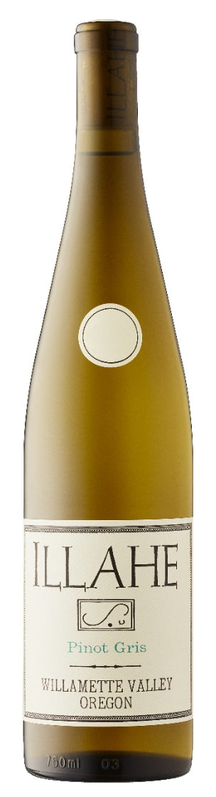 Illahe Vineyards and Winery Estate Pinot Gris 2022  Front Bottle Shot