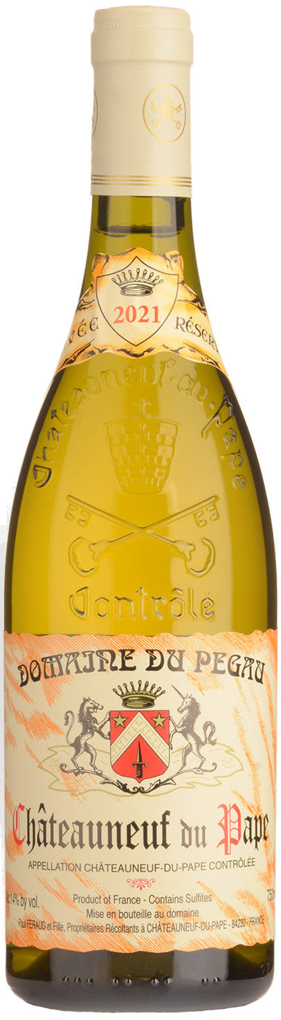Domaine du Pegau Chateauneuf-du-Pape Cuvee Reservee Blanc 2021  Front Bottle Shot