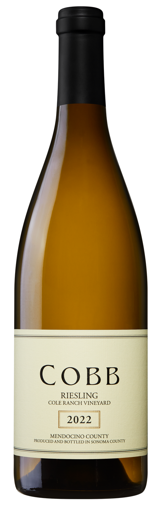 Cobb Wines Cole Ranch Vineyard Riesling 2022  Front Bottle Shot