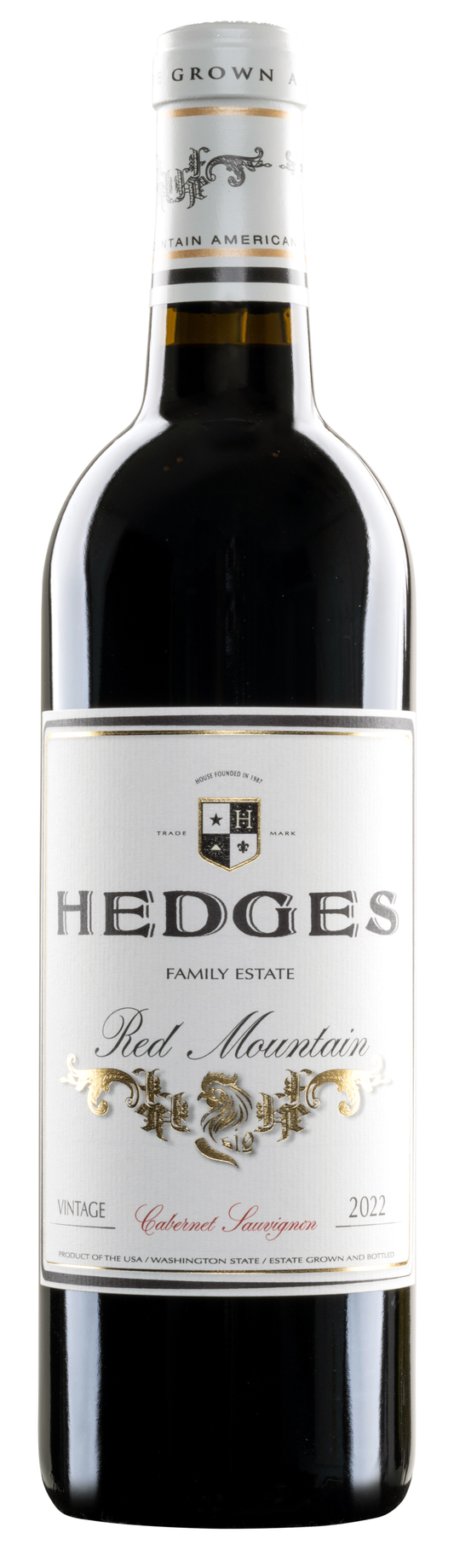 Hedges Family Estate Red Mountain Cabernet Sauvignon 2022  Front Bottle Shot