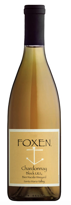 Foxen Block UU Bien Nacido Vineyard Chardonnay 2021  Front Bottle Shot