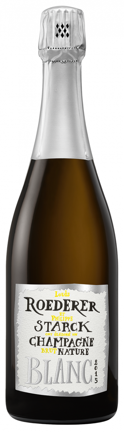 Louis Roederer Brut Nature Philippe Starck Label 2015  Front Bottle Shot