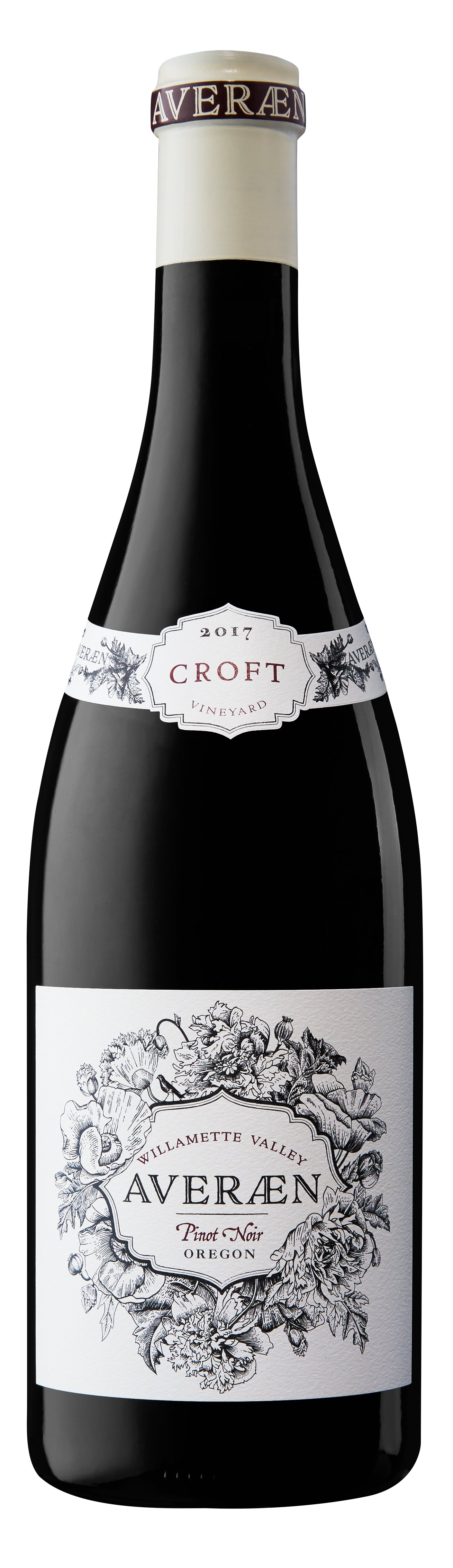 Averaen Croft Vineyard Pinot Noir 2017  Front Bottle Shot