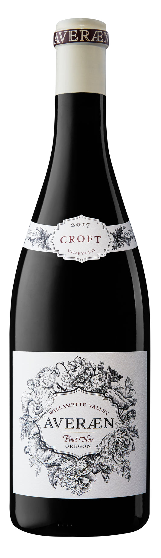 Averaen Croft Vineyard Pinot Noir 2017  Front Bottle Shot
