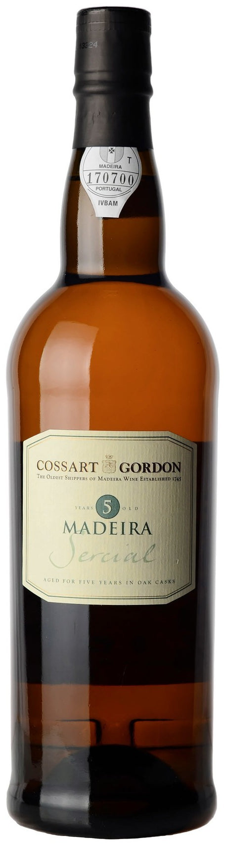 Cossart Gordon 5 Years Old Sercial Maderia  Front Bottle Shot