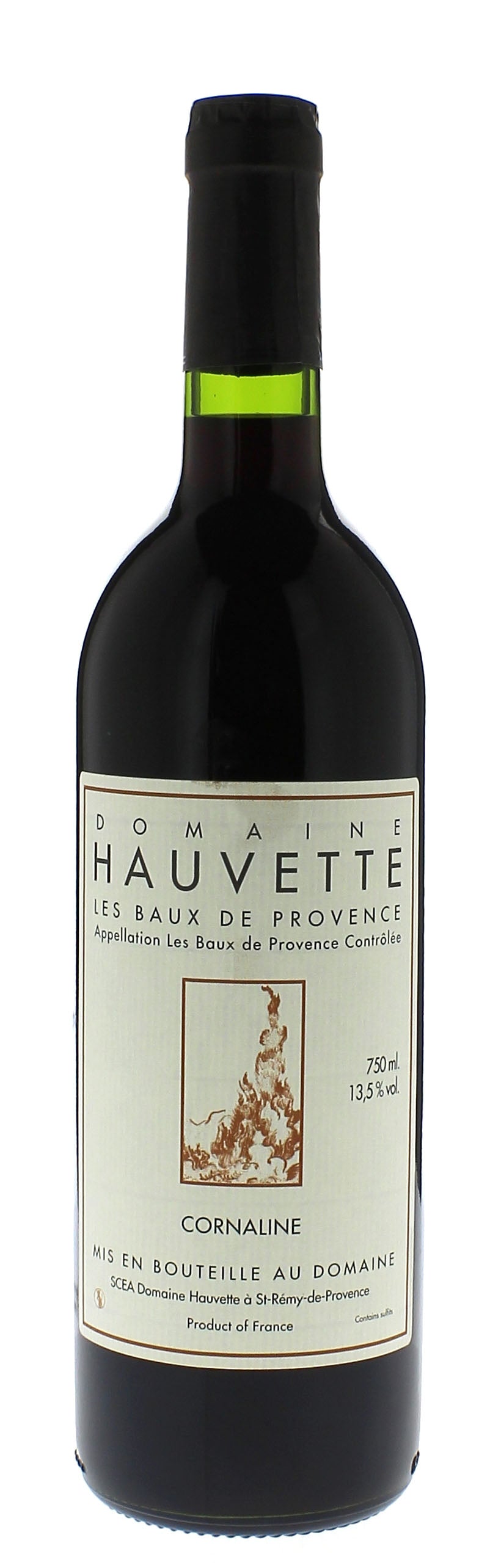 Domaine Hauvette Les Baux de Provence Cornaline Rouge 2017  Front Bottle Shot