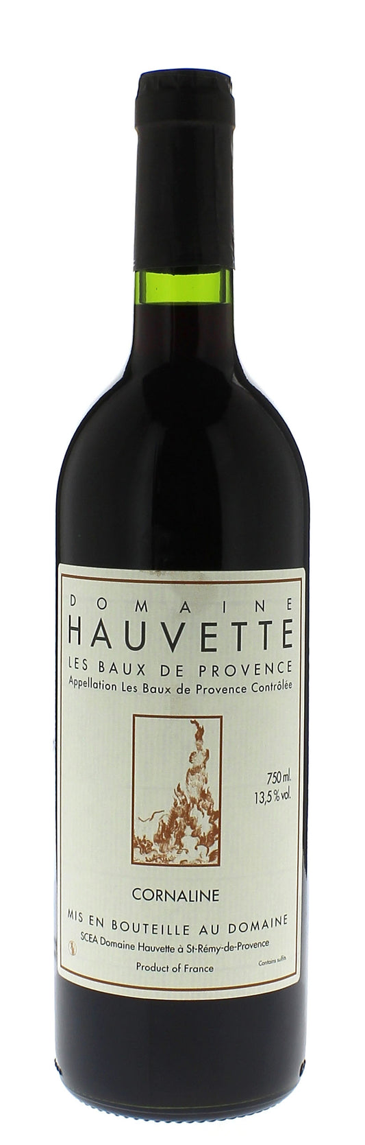 Domaine Hauvette Les Baux de Provence Cornaline Rouge 2017  Front Bottle Shot