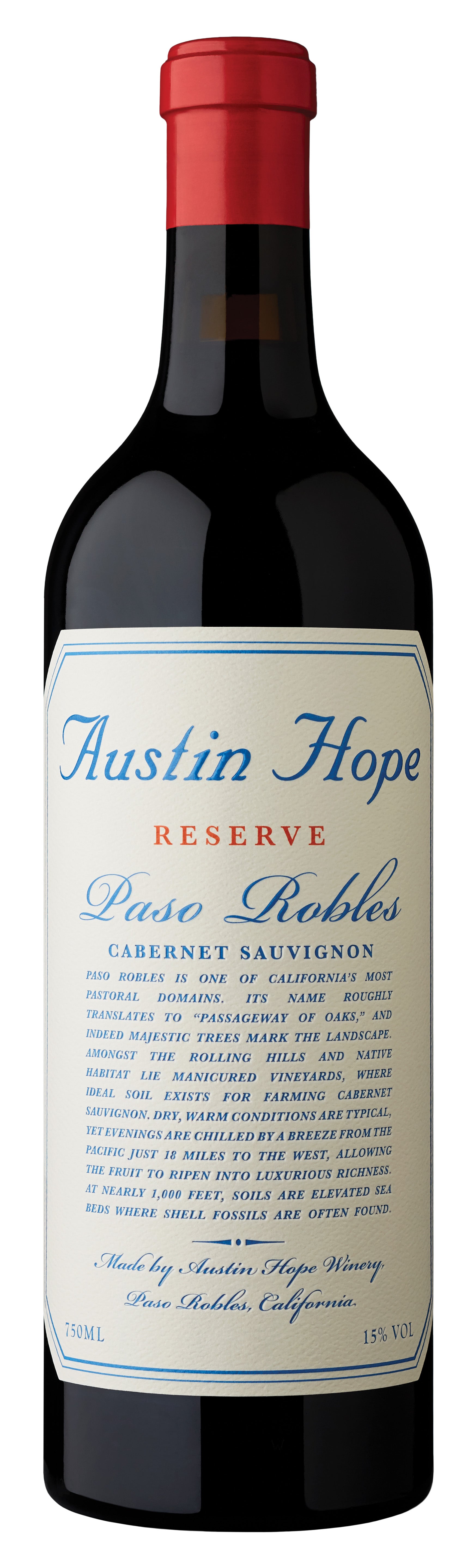 Austin Hope Reserve Cabernet Sauvignon 2021  Front Bottle Shot