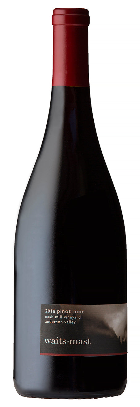 Waits-Mast Family Cellars Nash Mill Pinot Noir 2018  Front Bottle Shot