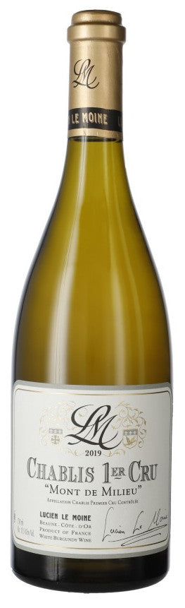 Lucien Le Moine Chablis Mont de Milieu Premier Cru 2019  Front Bottle Shot