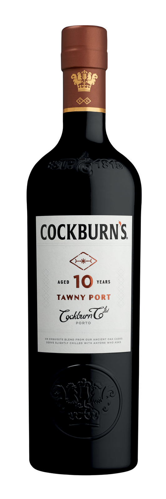 Cockburn's 10 Year Old Tawny Port  Front Bottle Shot