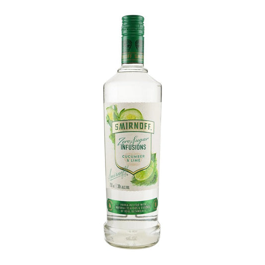 Smirnoff Cucumber & Lime Zero Sugar Infusions Flavored Vodka 750ml
