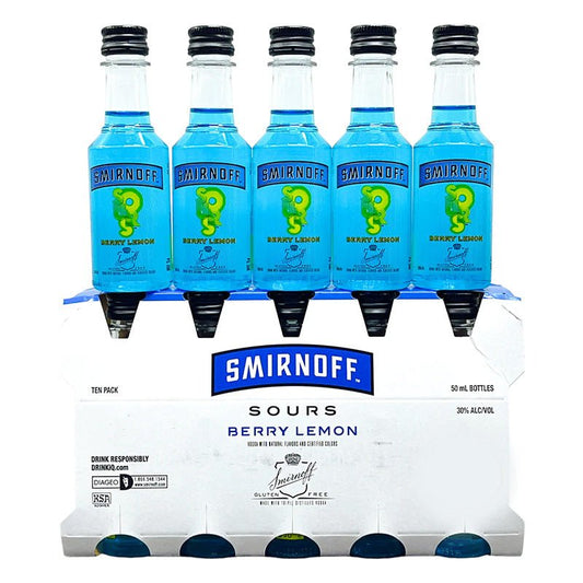 Smirnoff Sours Berry Lemon Flavored Vodka Mini Shots 12/50ml