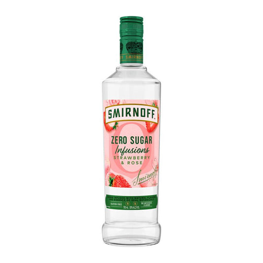 Smirnoff Strawberry & Rose Zero Sugar Infusions Flavored Vodka 750ml