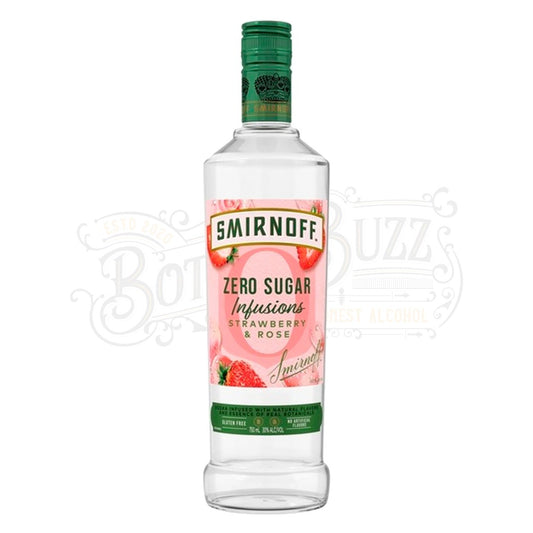 Smirnoff Strawberry & Rose Flavored Vodka Zero Sugar Infusions