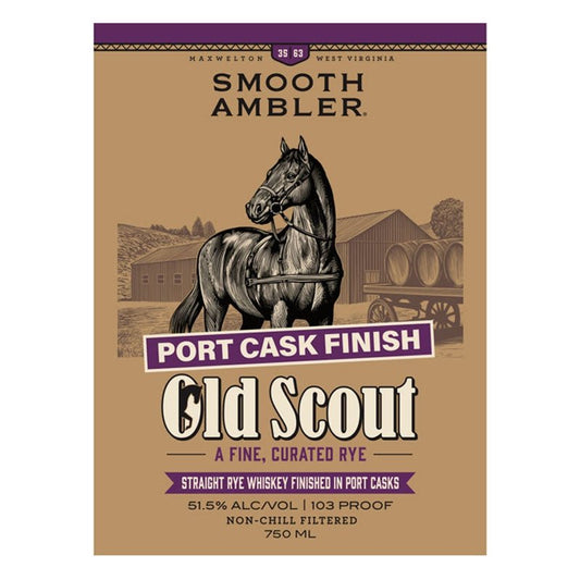 Smooth Ambler Old Scout Port Cask Finish Rye Whiskey 750ml