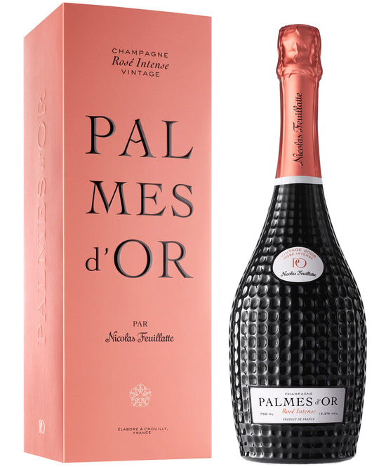 Nicolas Feuillatte Palmes d'Or Rose Intense with Gift Box 2008  Front Bottle Shot
