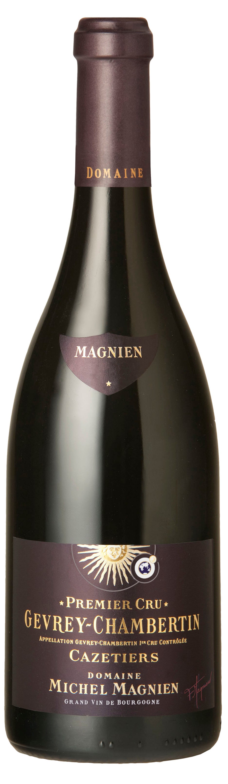 Michel Magnien Gevrey-Chambertin Les Cazetiers Premier Cru 2021  Front Bottle Shot