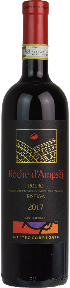 Matteo Correggia Roche d'Ampsej Roero Riserva 2017  Front Bottle Shot