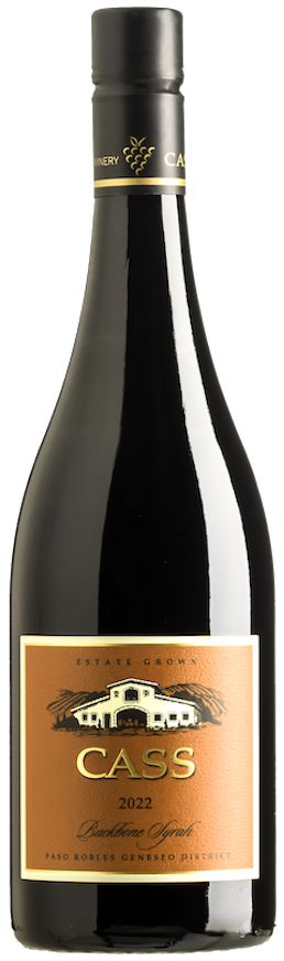 Cass Winery Backbone Syrah 2022  Front Bottle Shot
