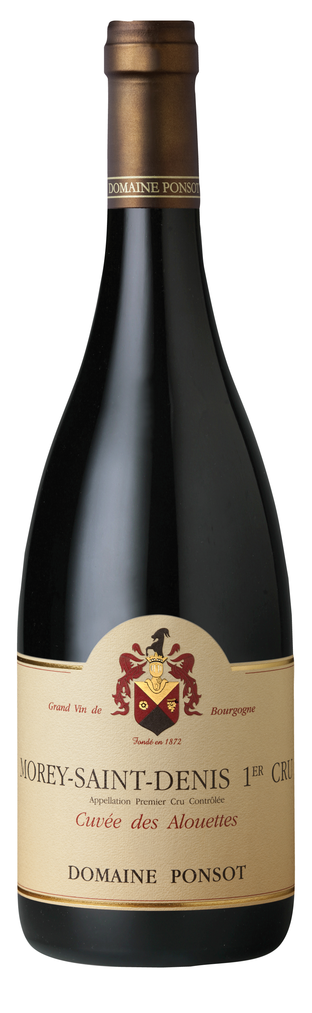 Domaine Ponsot Morey-Saint-Denis Cuvee des Alouettes Premier Cru 2021  Front Bottle Shot